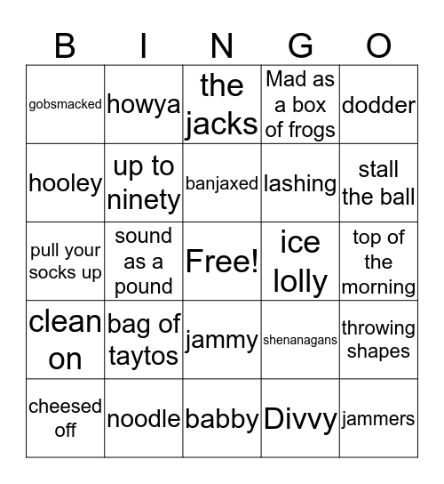 Lucky Bingo Card