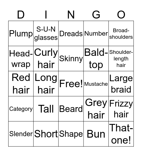 SN, Unit 7 Vocabulary (1) Bingo Card