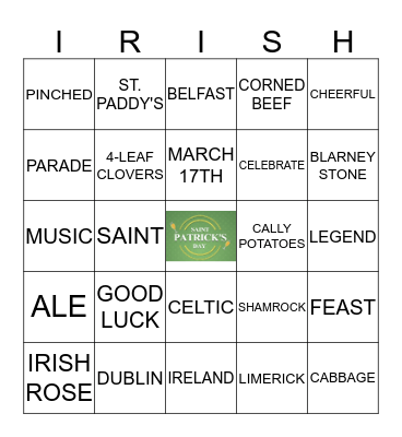 ST. PATRICK'S DAY Bingo Card