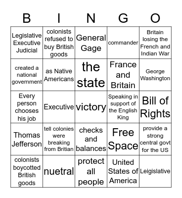 Bingo Card