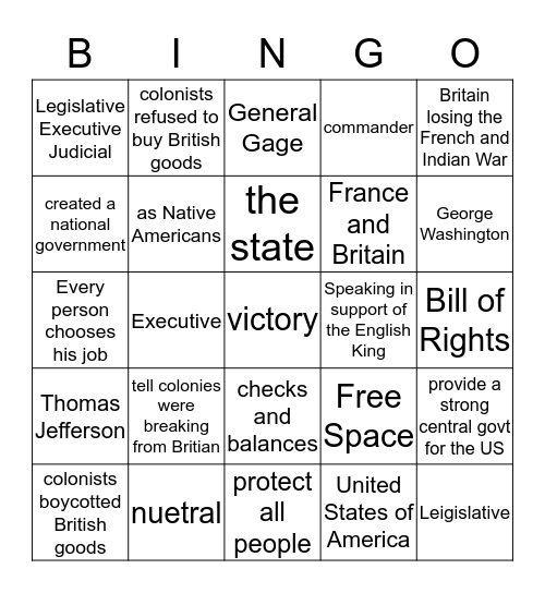 Bingo Card