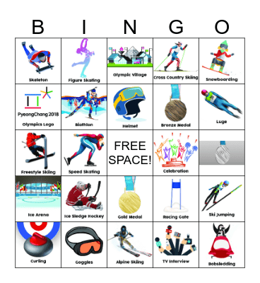 Winter Olympics Bingo Card