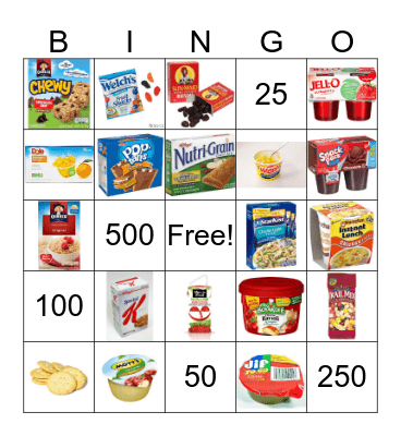 Meals 4 Children Bingo Card