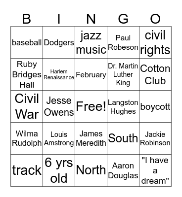 Social Studies Trivia Bingo Card