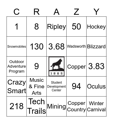 HUSKY BINGO Card