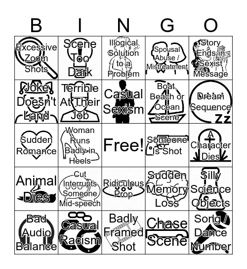 Movie Night Bingo Card