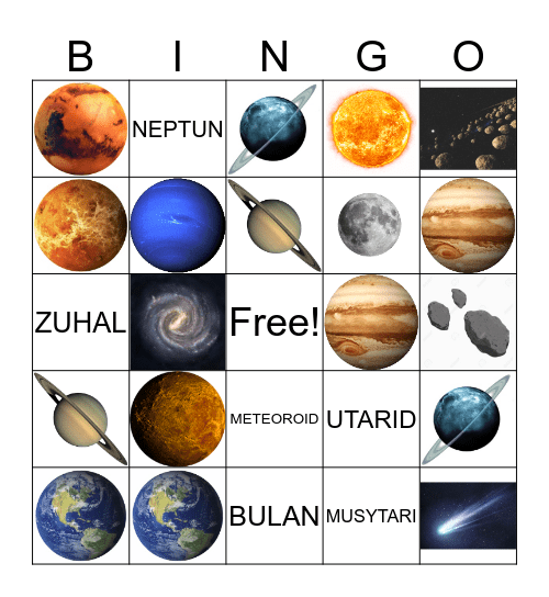 SURIA Bingo Card