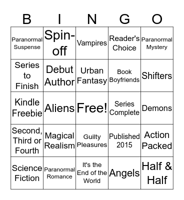 BookShelf Bingo R16 Bingo Card