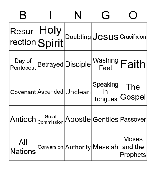 Words to Know Bingo! Bingo Card