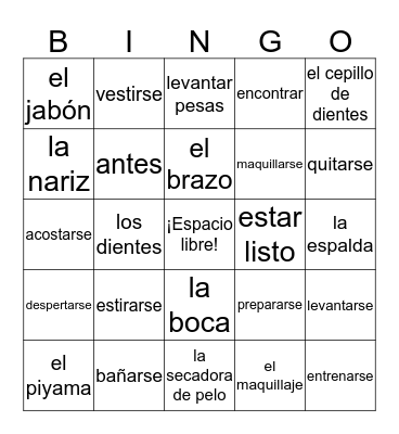 Capítulo 7.2 Bingo Card