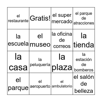 Mi comunidad Bingo Card