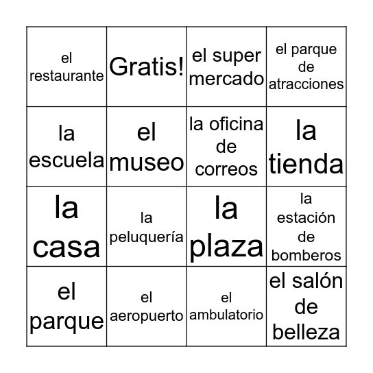 Mi comunidad Bingo Card