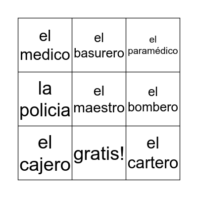 Trabajadores de comunidad Bingo Card