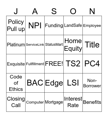 BOGGESS FUN Bingo Card