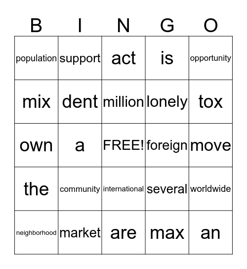 Q Skills for Success- Unit 3 Bingo Card