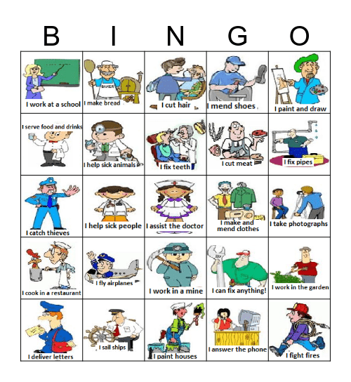 Jobs! Bingo Card