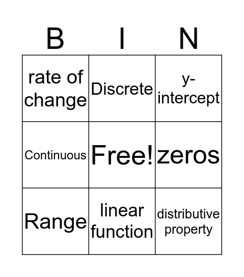 A.2/A.3 Bingo Card