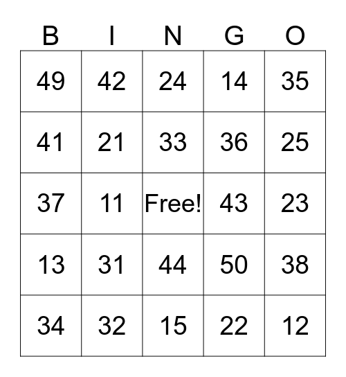 Algebra 2 unit 3 review Bingo Card