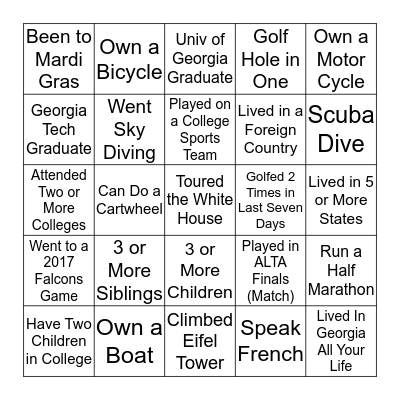 Dunmoor Men's Bible Study  Bingo Card