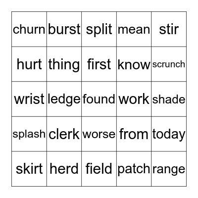 4 in a Row Bingo Card