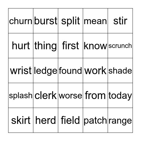 4 in a Row Bingo Card