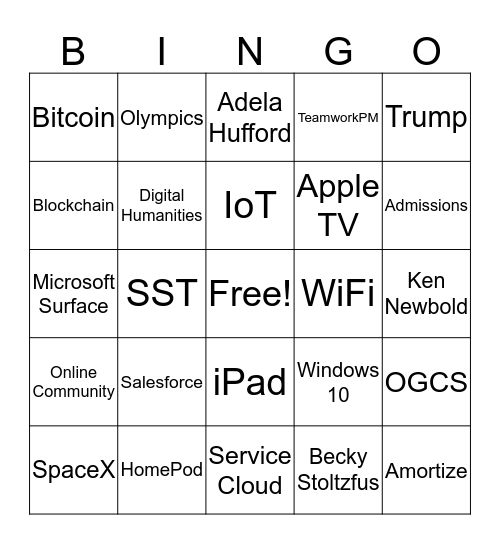 Planning Retreat Bingo Card