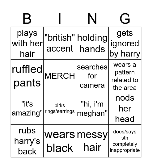 MM Bingo Card