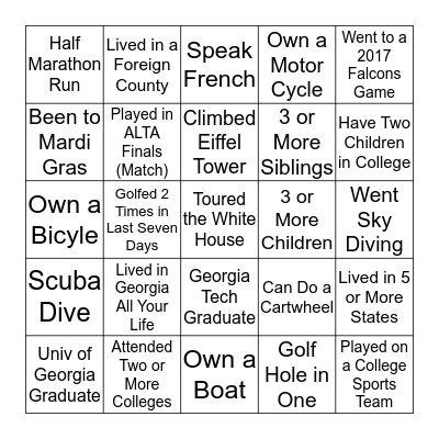 Dunmoor Men's Bible Study  Bingo Card