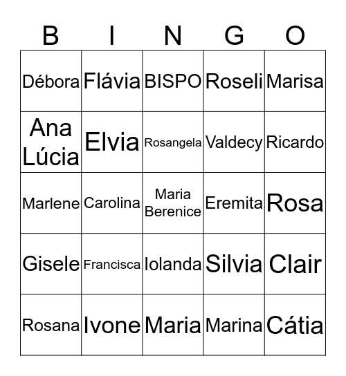 CHÁ COM O BISPO Bingo Card