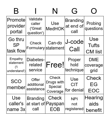 Lucky Bingo Card
