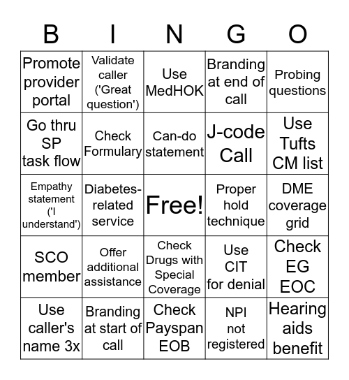 Lucky Bingo Card