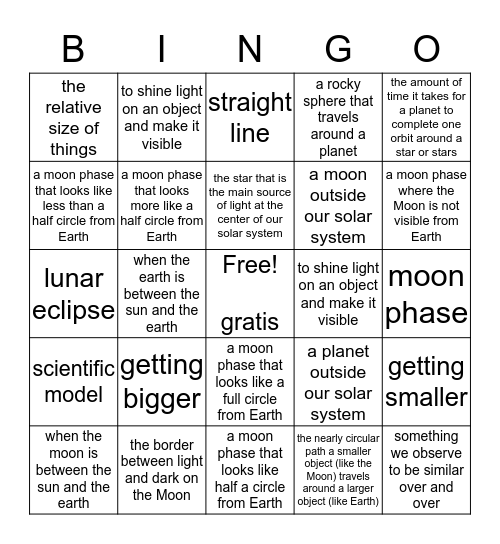 6th BM5 review bingo Card