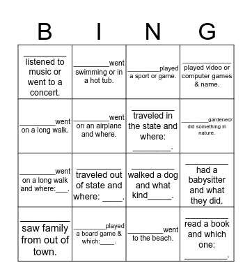 Let's Make Friend File Bin's: Find a friend that.... Bingo Card