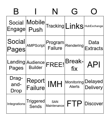 #MakeItPlatinum Bingo Card