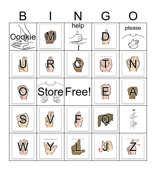 ASL Bingo Card