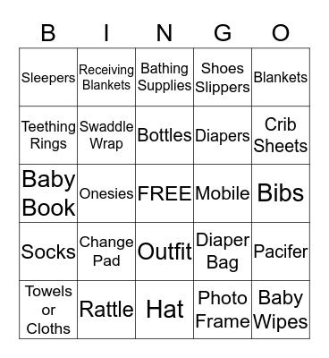 IT'S A BOY  Bingo Card