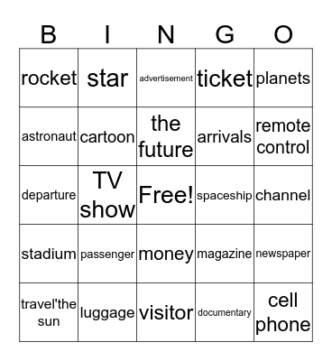 Family 4 Review Words Bingo Card