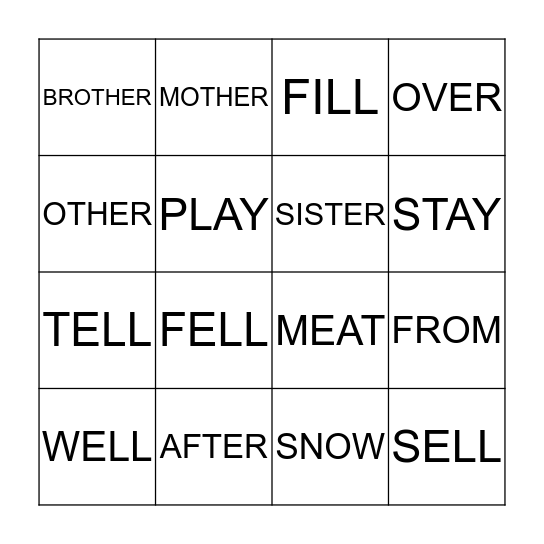 Bingo Card