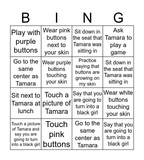 Bravery Bingo Card