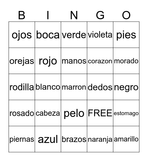 Review Bingo Card