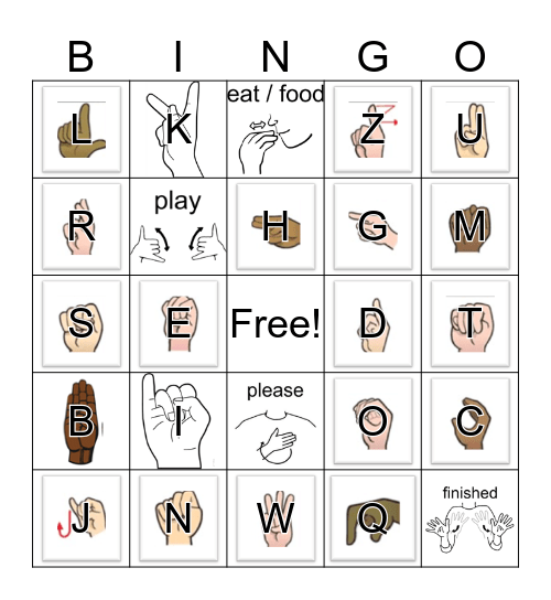 ASL Bingo Card