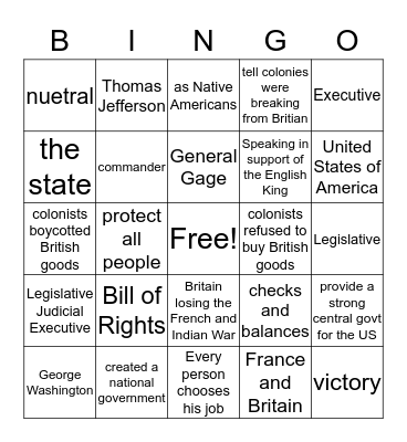 Benchmark Bingo 3 Bingo Card