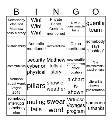 February Staff Meeting Bingo Card