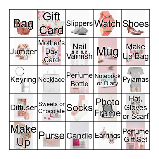 Mother's Day Bingo Card