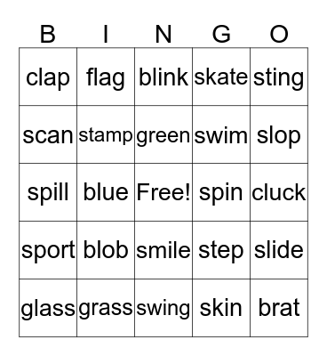 Blend bingo Card