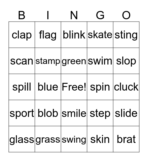 Blend bingo Card