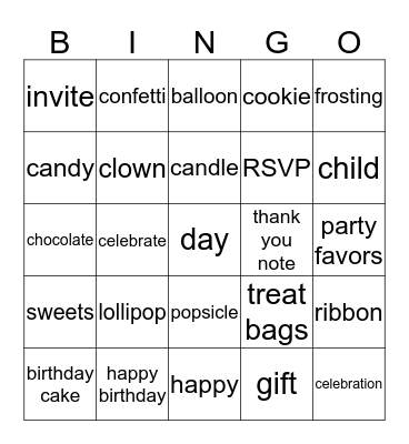 One Year of Parenthood! Bingo Card