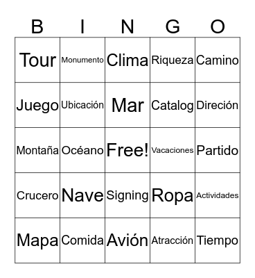 Bingo Card