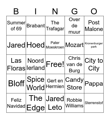TV Malden Bingo Card