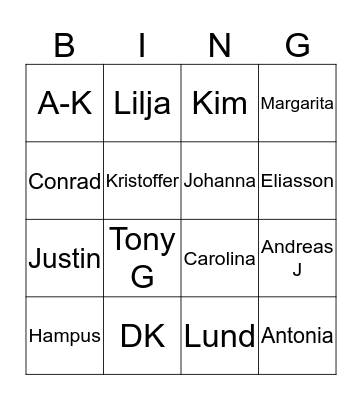 Star-Bingo Card